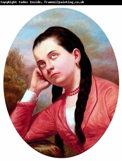 Jose Ferraz de Almeida Junior Portrait of a young woman